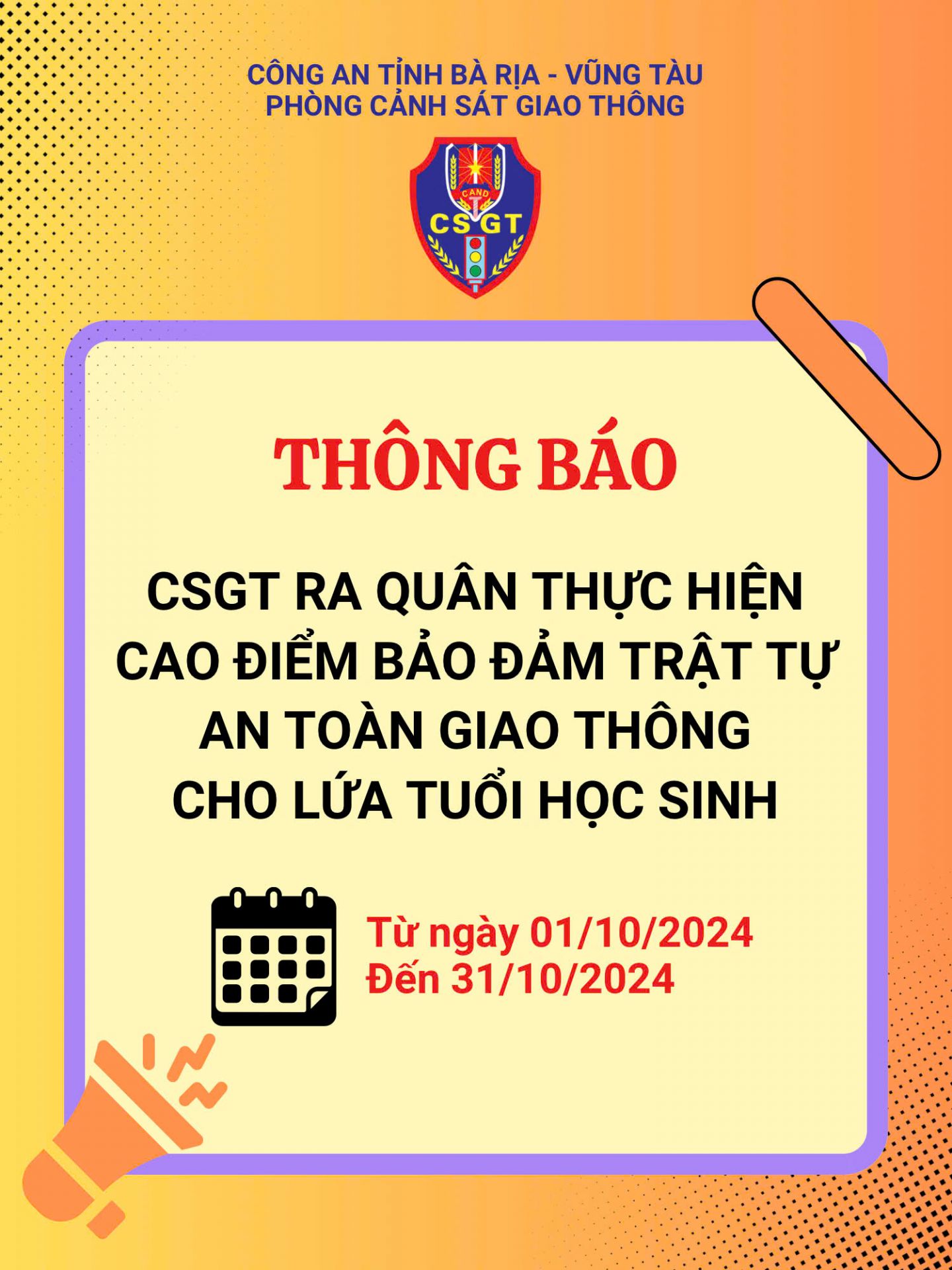 Tăng cường xử lý vi phạm về trật tự an toàn giao thông trong lứa tuổi học sinh